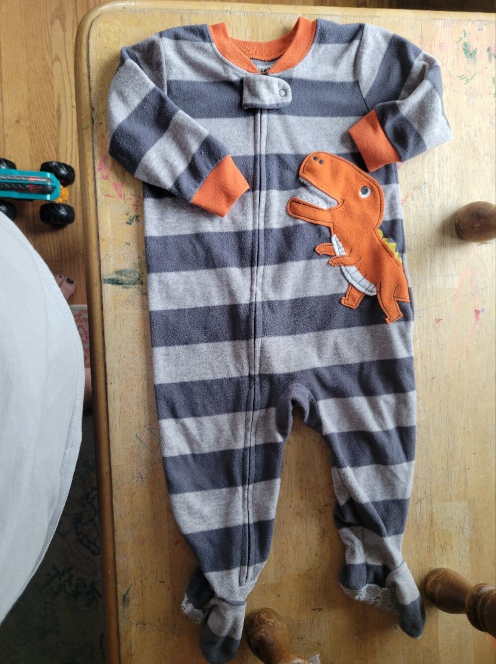 Dinosaur Zip Up Pajamas, 12m